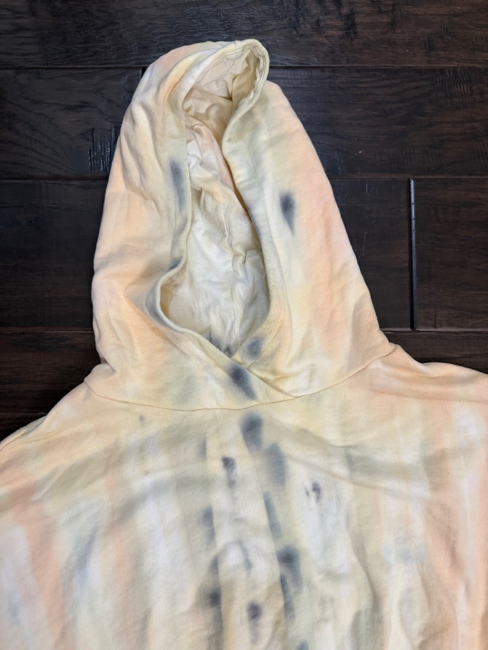 Young Fabulous & Broke hoodie Pastel Peach Tie-Dye Sleeveless - Picture 2 of 10